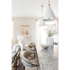 Plaster No.1 1 Light Medium Pendant -France and So Furniture Bertram L1041 WH Plaster No 741728a9 d816 40bd a08b 50644246a339