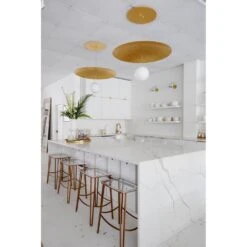 Brim 1 Light Large Pendant Soft White / Gold Leaf -France and So Furniture Brim KBS1743701 L Design Megan Molten Interior meganmolten 1 0402b42f 47f4 4f64 a20c 8ef582d68a18