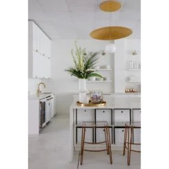 Brim 1 Light Large Pendant Soft White / Gold Leaf -France and So Furniture Brim KBS1743701 L Design Megan Molten Interior meganmolten 4 b2c754e2 8545 4a1c a8aa 63344651097a