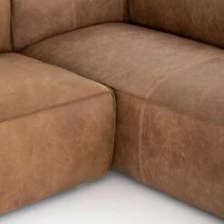 Finsbury Leather Sectional - Natural Washed Sand - 2-Piece LAF -France and So Furniture CCAR VL 307 DET 1 a3af6356 4473 4663 ab07 003bf1a04786