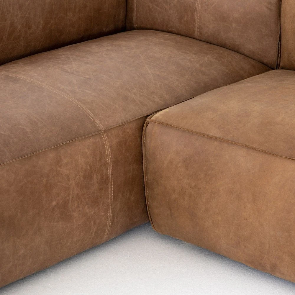 Finsbury Leather Sectional - Natural Washed Sand - 2-Piece RAF 7 Finsbury Leather Sectional - Natural Washed Sand - 2-Piece RAF - Image 7