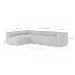 Finsbury Leather Sectional - Natural Washed Sand - 2-Piece RAF 13 Finsbury Leather Sectional - Natural Washed Sand - 2-Piece RAF -France and So Furniture CCAR VR 307 DIM 1 59908e32 9427 4350 a628 e6a701451540