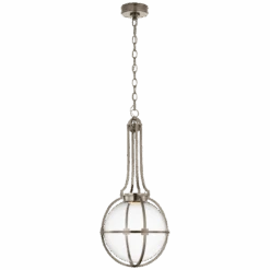 Ellie Medium Captured Globe Pendant - Antique Nickel