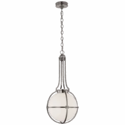 Emerson Medium Captured Globe Pendant - Antique Nickel