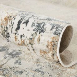 Jura Abstract White/ Dark Gray Round Area Rug (7'10" RND) -France and So Furniture CIQ09 5 c1857001 2f69 4d15 8a5c 7c2ee5d8cef9