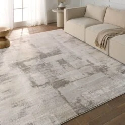 Pipitsa Abstract Cream/ Taupe Area Rug (11'10"X14') -France and So Furniture CIQ44 4 6f1f0713 1266 4324 87f8 296290a310e0