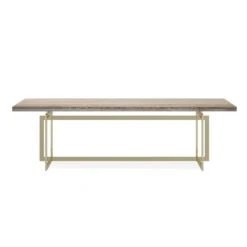 Postcard Dining Table - Sandstone / Gold