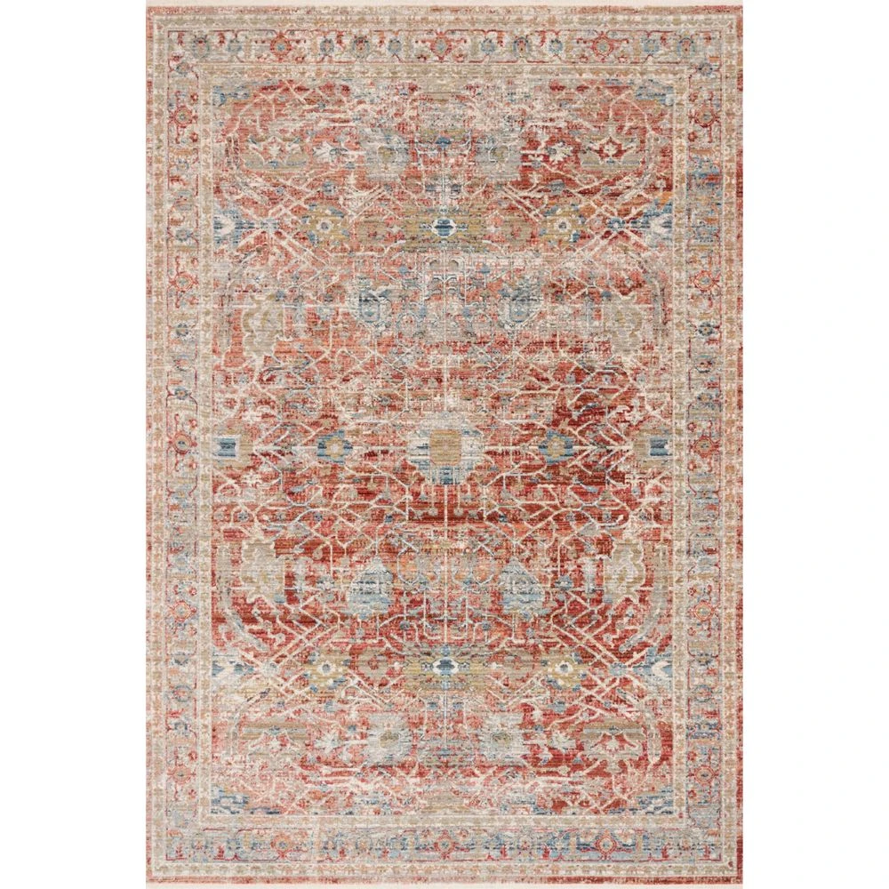 Loloi Claire Red / Ivory 9'-6" X 13' Area Rug 1 Loloi Claire Red / Ivory 9'-6" X 13' Area Rug