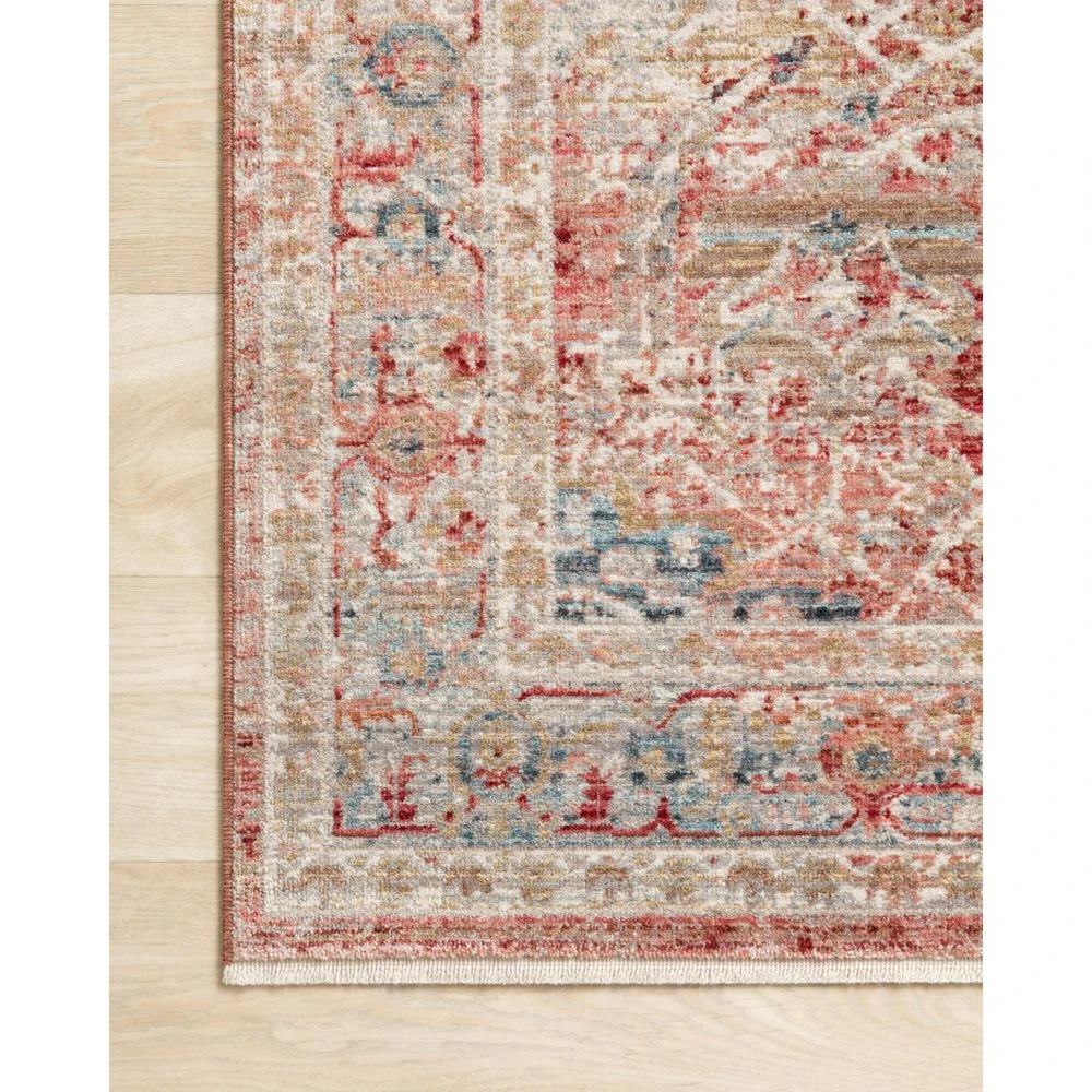 Loloi Claire Red / Ivory 9'-6" X 13' Area Rug 6 Loloi Claire Red / Ivory 9'-6" X 13' Area Rug - Image 6