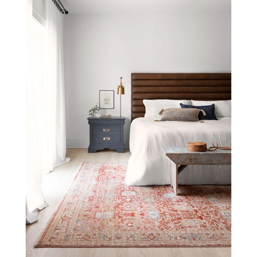 Loloi Claire Red / Ivory 9'-6" X 13' Area Rug 2 Loloi Claire Red / Ivory 9'-6" X 13' Area Rug - Image 2