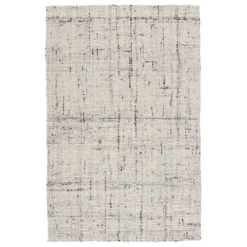 Delta Handmade Solid Ivory/ Gray Runner Rug (3'X12')
