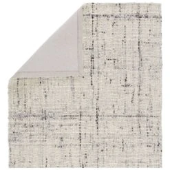 Delta Handmade Solid Ivory/ Gray Runner Rug (3'X12') -France and So Furniture CMB03 2