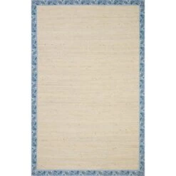 Rifle Paper Co. X Loloi Costa Ivory / Periwinkle 7'-9" X 9'-9" Area Rug