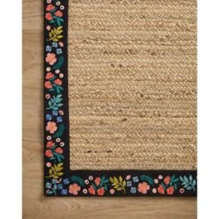 Rifle Paper Co. X Loloi Costa Natural / Black 2'-0" X 5'-0" Accent Rug -France and So Furniture COSTCOS 01NABL 25 ebf67d27 bd87 484f bea6 152ab4852c43
