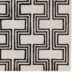 Strasbourg Handmade Geometric Cream/Black Area Rug (9'X12') -France and So Furniture CT124 3 cb6363e1 a1b5 415e 880e 83269cee51ac