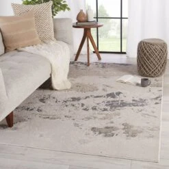 Dakota Abstract Light Gray/ Silver Area Rug (9'6"X13') -France and So Furniture CTY11 4