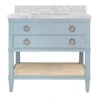 Cutler Bath Vanity In Matte Light Blue Lacquer