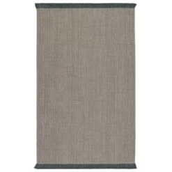 Elowen Solid Light Gray/ Dark Gray Area Rug (6'X9')