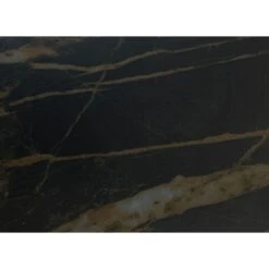 Century Double Extension Dining Table Noir Desir Ceramic Top, Black Powder Coated Steel Base -France and So Furniture DTA CENT NODE PCBLA 4