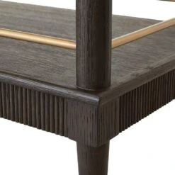 Dublin - Classic Bar Cart With Fluted Detail In Espresso Oak -France and So Furniture DUBLIN 20ES DETAIL 203