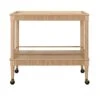 Dublin - Classic Bar Cart With Fluted Detail In Natural Oak