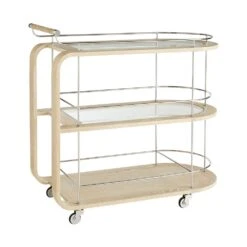 Kertesz Bar Cart - Silver -France and So Furniture DW4001 1d3dd4e8 95b3 4d38 80a0 230697e74d36