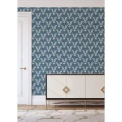 Spring Bloom Wallpaper 12 Spring Bloom Wallpaper -France and So Furniture DoubleDoor SpringBloom BlueSalt