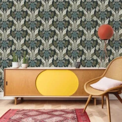 Dragon Flower Wallpaper 15 Dragon Flower Wallpaper -France and So Furniture DragonFlower MidnightBloom MockUp