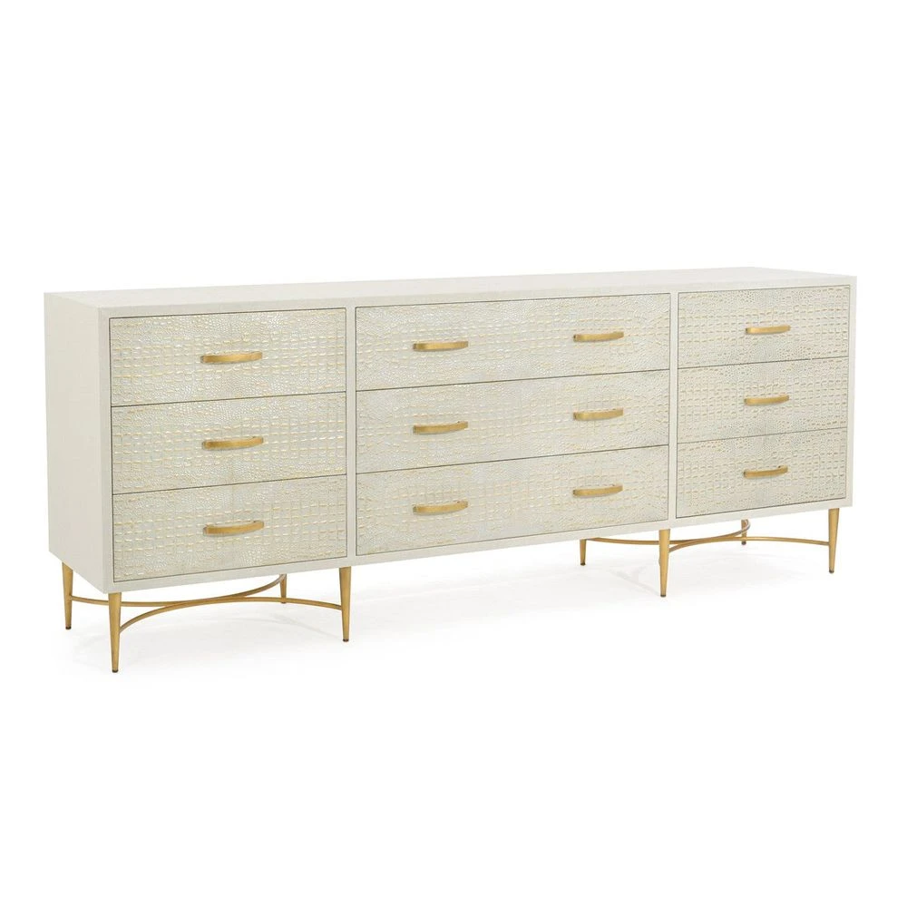 Caldera Nine-Drawer Sideboard - White 1 Caldera Nine-Drawer Sideboard - White