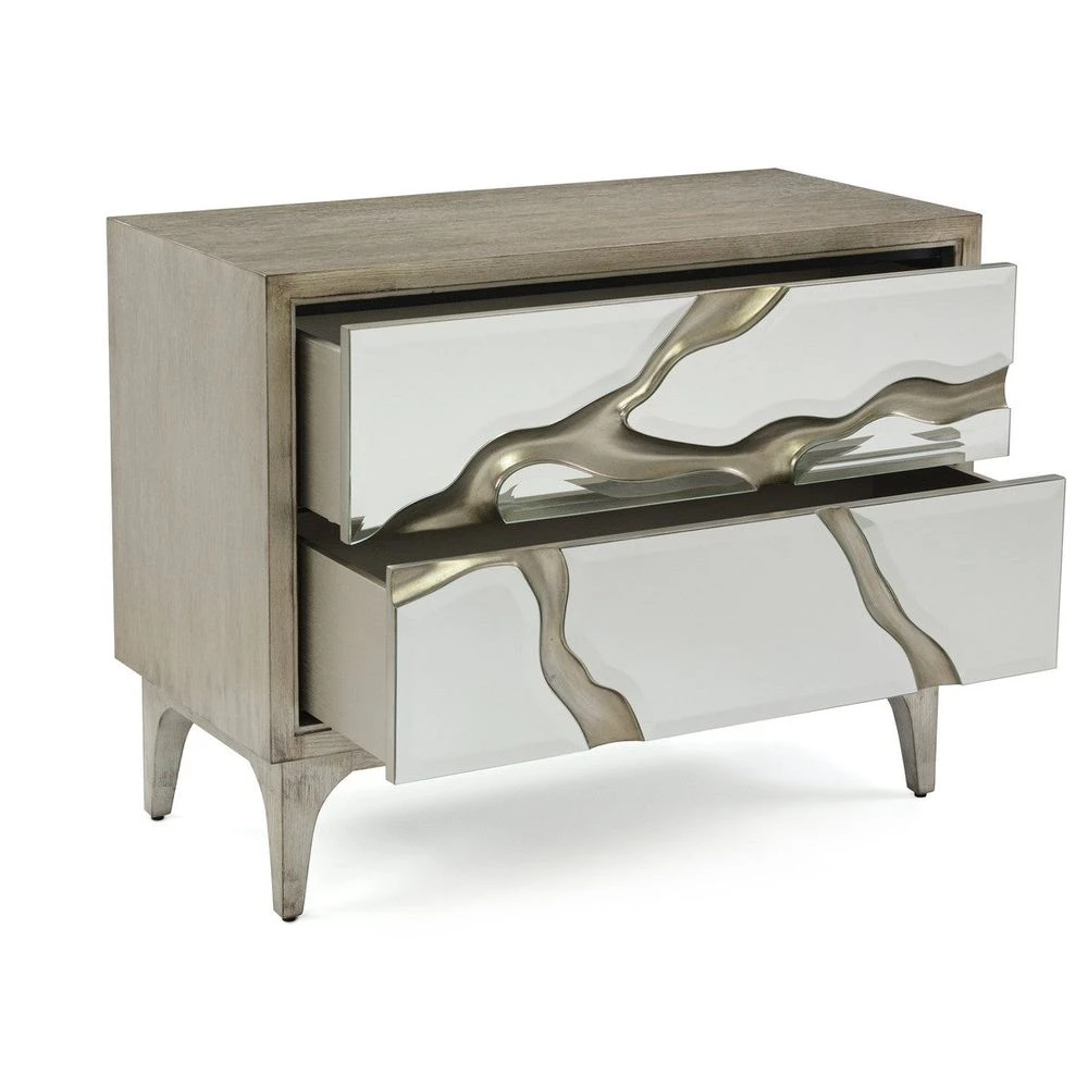 Revne Silver Night Table - Silver 2 Revne Silver Night Table - Silver - Image 2