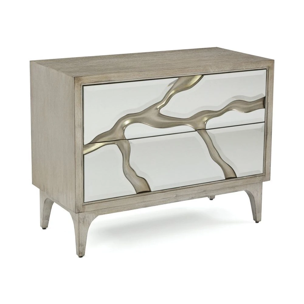 Revne Silver Night Table - Silver 1 Revne Silver Night Table - Silver