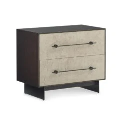 Novel Two-Drawer Nightstand, Large