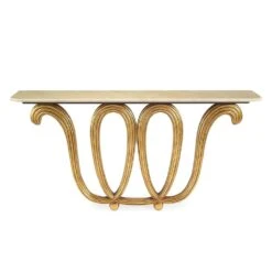 Alcott Console Table - Ivory - Poplar Wood