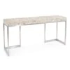 Calloway Shell Console Table - White - Steel