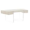 Loftus Side Drawer Curved Desk - White