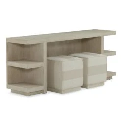 Weiss Console Table With Stools, Set Of Three