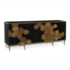 Honeycomb Credenza - Gold