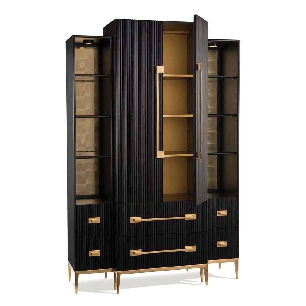 Solis Satin Cabinet - Black 2 Solis Satin Cabinet - Black - Image 2