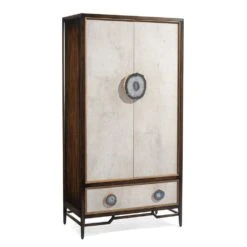 Alcott Bar Cabinet - White - Beech Wood