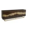 Golden Valley Credenza - Brown, Gold, Silver