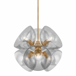 Salix Pendant - Patina Brass