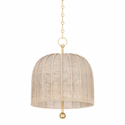 Lonnie Pendant - Vintage Gold Leaf