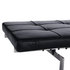Poul Leather Daybed -France and So Furniture FB6639BLK 2