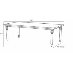 Nabil Dining Table - Brown -France and So Furniture FDS09.l1 d116d521 63d1 4684 9db3 0d523cc97710