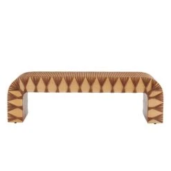 Roldan Waterfall Bench With Leather Straps