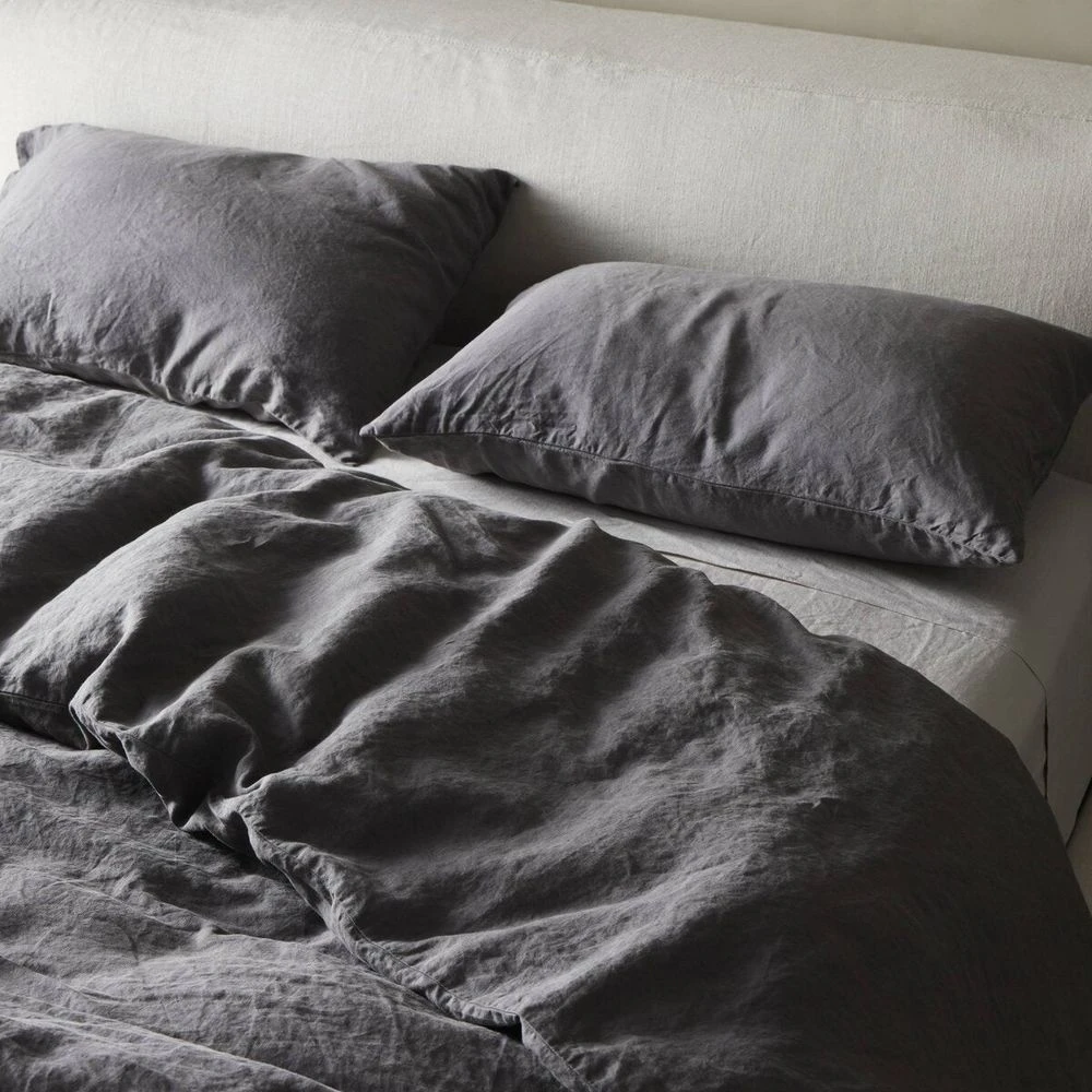 Fable Duvet Cover - Sable Dark Grey - Queen 2 Fable Duvet Cover - Sable Dark Grey - Queen - Image 2