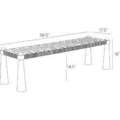 Lisette Bench - Brown -France and So Furniture FHS03.l1 6d30d5ed babb 420f b361 1c18fb7f7454