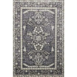 Rifle Paper Co. X Loloi Fiore Charcoal / White 2'-7" X 8'-0" Runner Rug