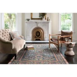 Rifle Paper Co. X Loloi Fiore Navy / Rust 7'-9" X 7'-9" Round Area Rug 7 Rifle Paper Co. X Loloi Fiore Navy / Rust 7'-9" X 7'-9" Round Area Rug -France and So Furniture FIORFIO 01NVRU 5 41674c48 175d 4c0c 890f dfa9c6e9d9a0