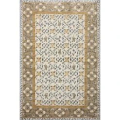 Rifle Paper Co. X Loloi Fiore Gold 5' X 7'-10" Area Rug